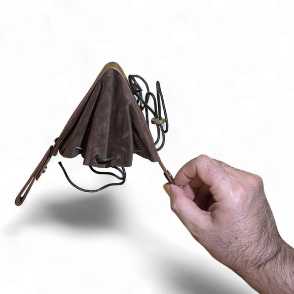 VTG Inspired Medieval Leather Belt Potion Bottle Pouch Viking Wizard Brown Gift - Picture 3 of 7